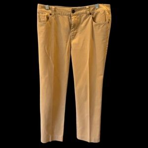 Chico’s Dark Khaki Pants Size 1 (US 8) Straight Leg Stretch 5-Pocket